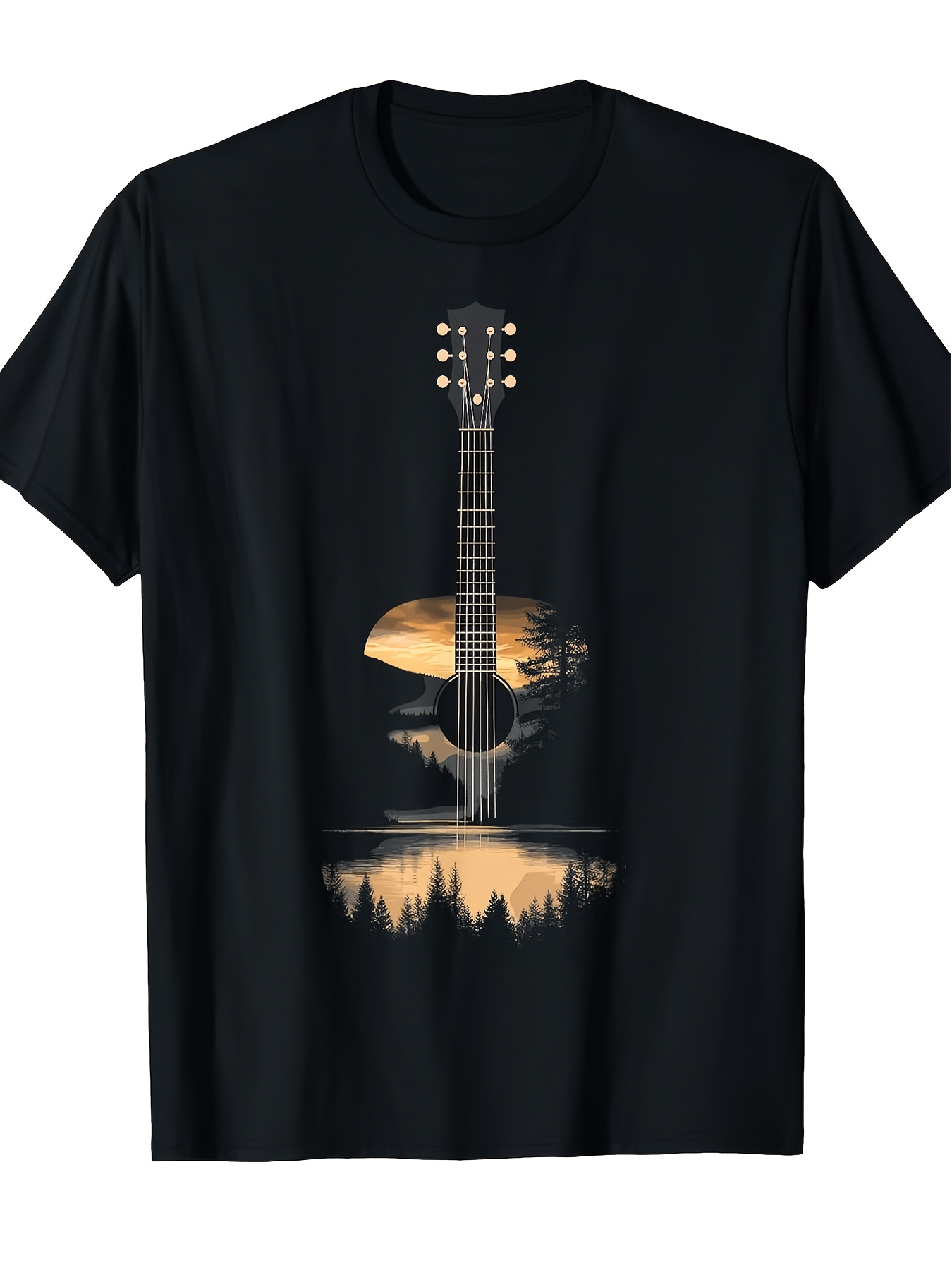 Musical Instrument Poster - Men's Vintage Music TShirt with Acoustic