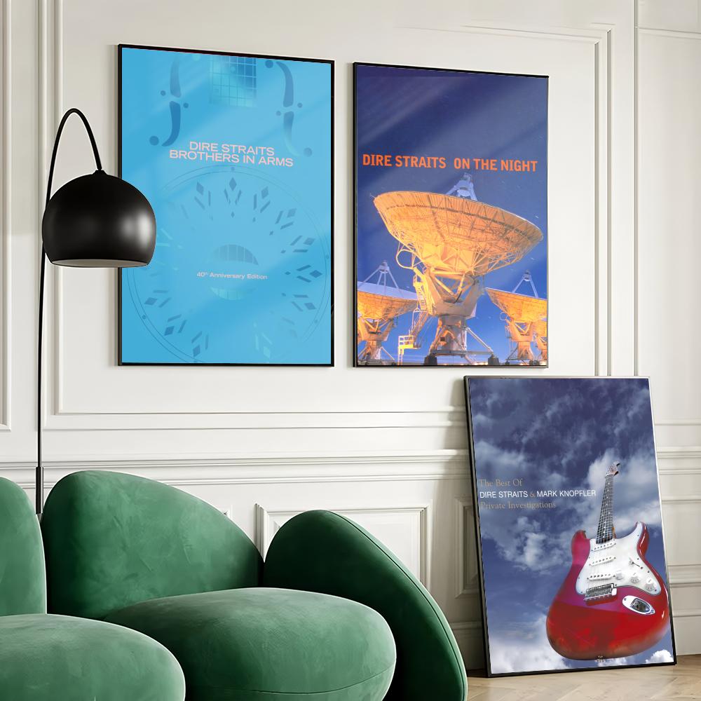 Musical Instrument Poster - D-Dire S-Straits Rock Band Poster Waterproof