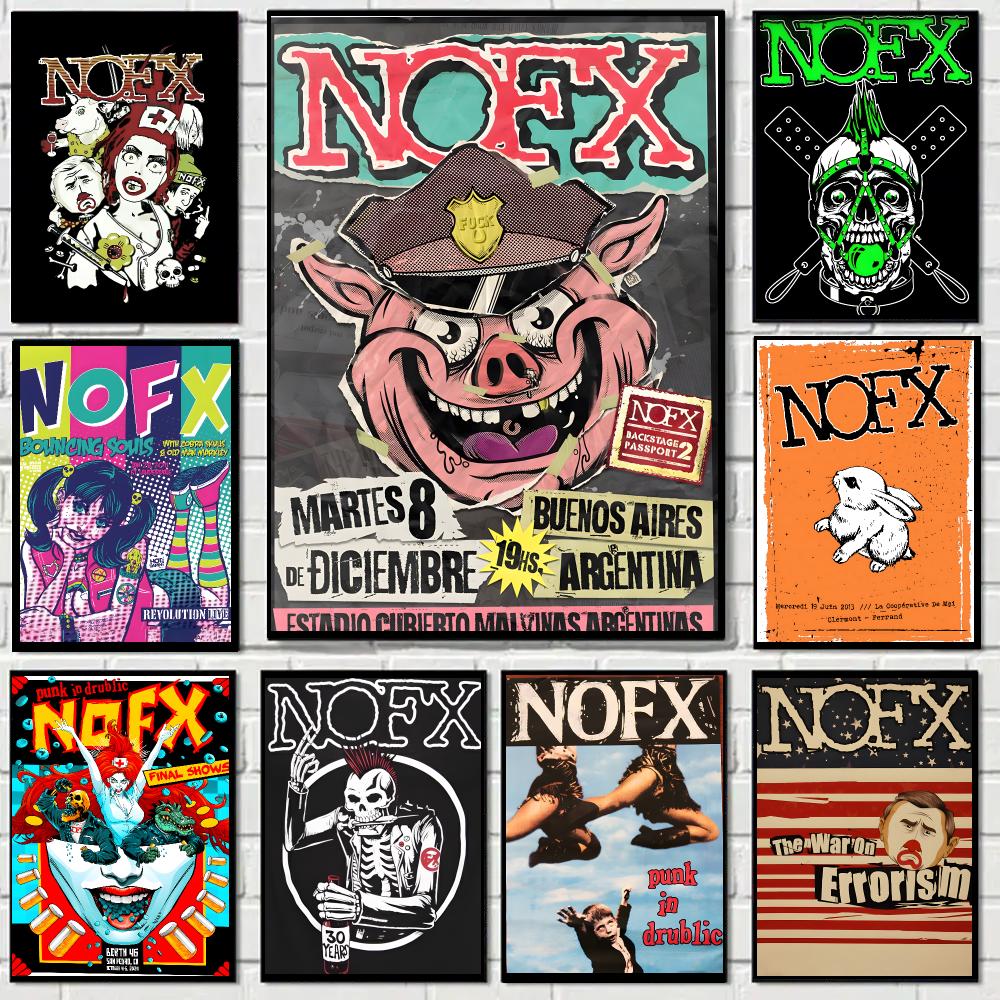Musical Instrument Poster - NOFX Band Punk Rock Poster Self-adhesive