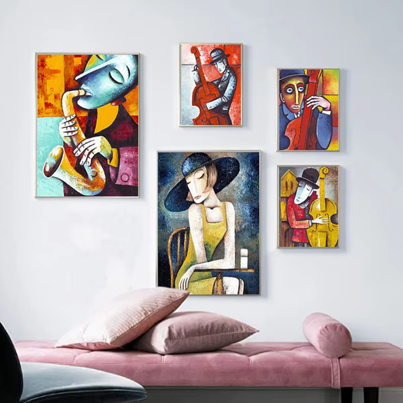Abstract Picasso Artwork Man P - Picture Of Musical Instrument review and price