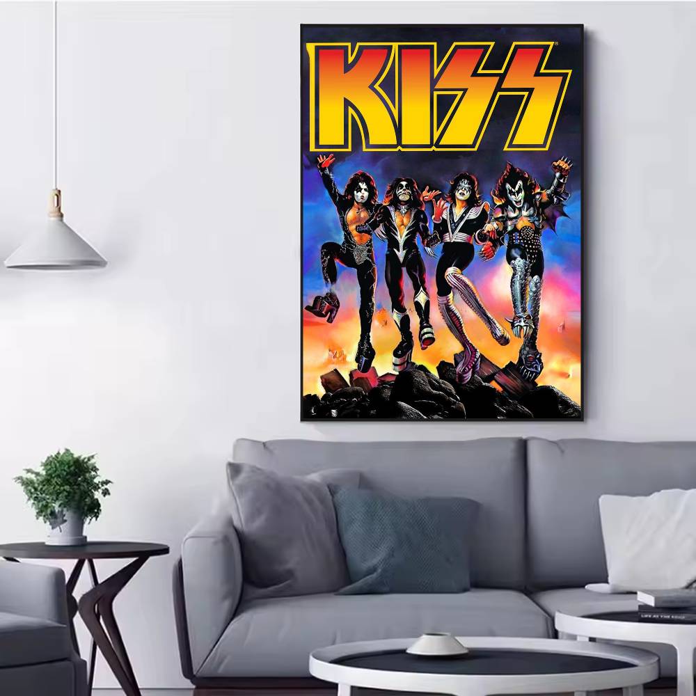 Band Rock Kiss Poster Versatil - Musical Instrument Poster review and price