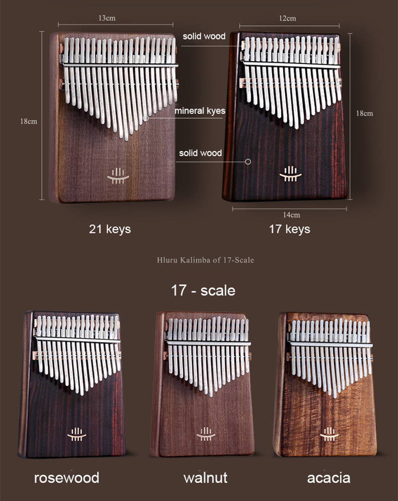 Hluru Kalimba 17 Keys with Hol - Musical Instrument Sounds review and price