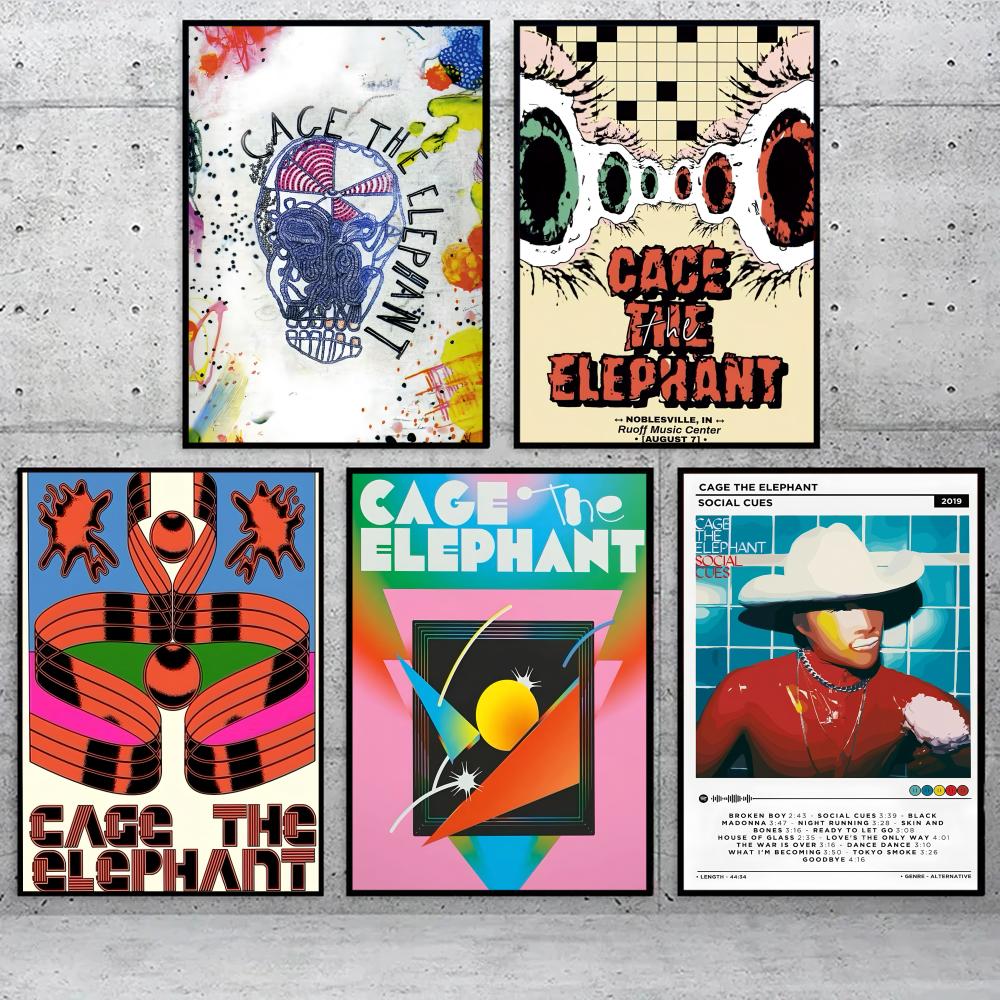 Pop Rock Band Cage The Elephan - Musical Instrument Poster review and price