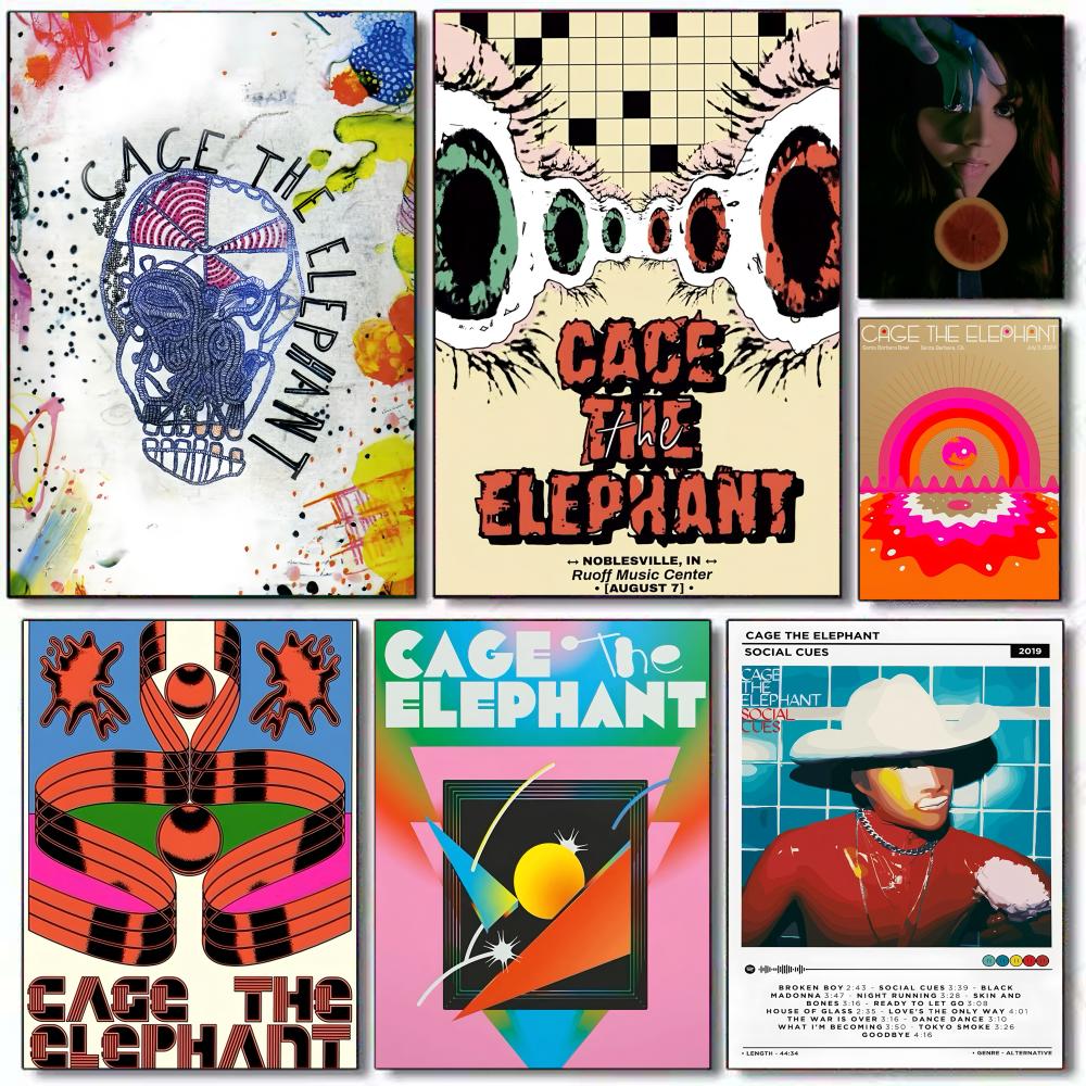 Pop Rock Band Cage The Elephan - Musical Instrument Poster review and price