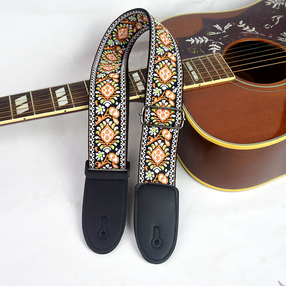 Adjustable Guitar Strap Embroi - Musical Instrument Sounds review and price